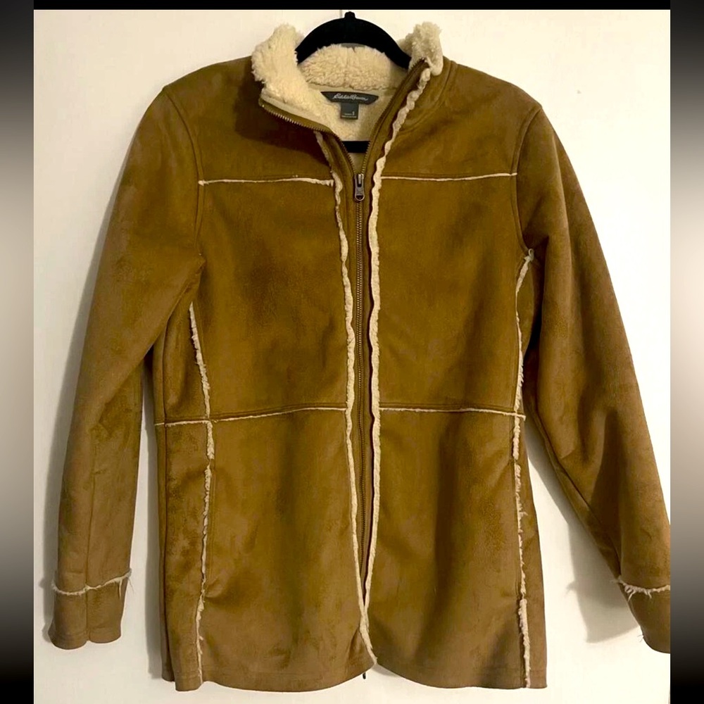Eddie Bauer Faux Shearling Jacket Coat with Fleecy Lining in a Women's SMALL